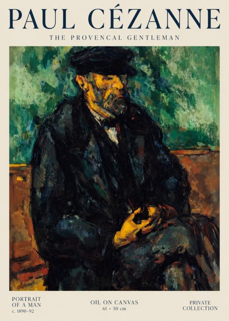 Paul Cézanne Portrait of a Man I No1 - Plakat