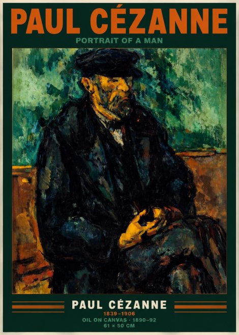Paul Cézanne Portrait of a Man I No2 - Plakat