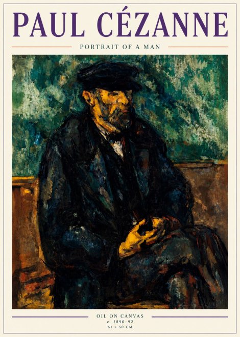 Paul Cézanne Portrait of a Man I No3 - Plakat