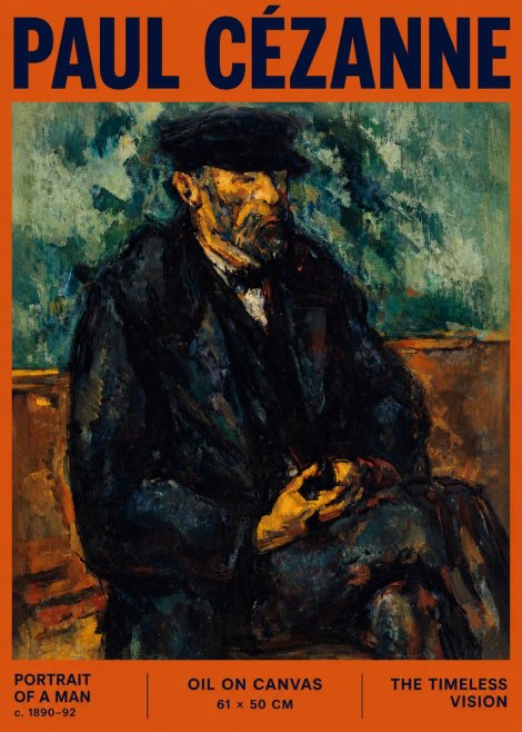 Paul Cézanne Portrait of a Man I No4 - Plakat