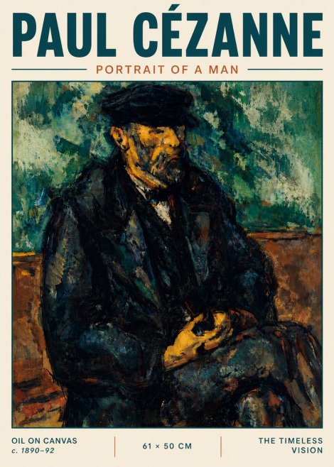 Paul Cézanne Portrait of a Man I No6 - Plakat