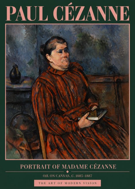 Paul Cézanne Portrait of Madame Cézanne I No4 - Plakat