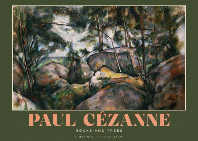 Paul Cézanne Rocks and Trees II No2 - Plakat