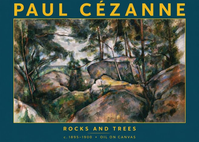Paul Cézanne Rocks and Trees II No5 - Plakat