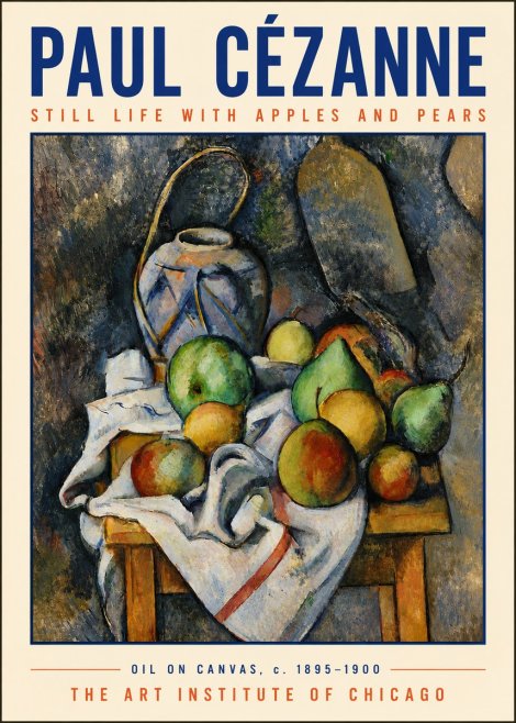 Paul Cézanne Still Life with Apples and Pears No5 - Plakat