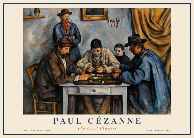 Paul Cézanne The Card Players I No1 - Plakat