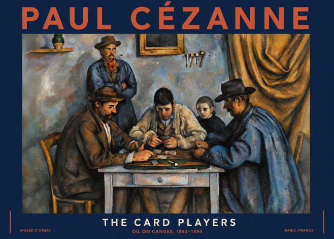 Paul Cézanne The Card Players I No3 - Plakat