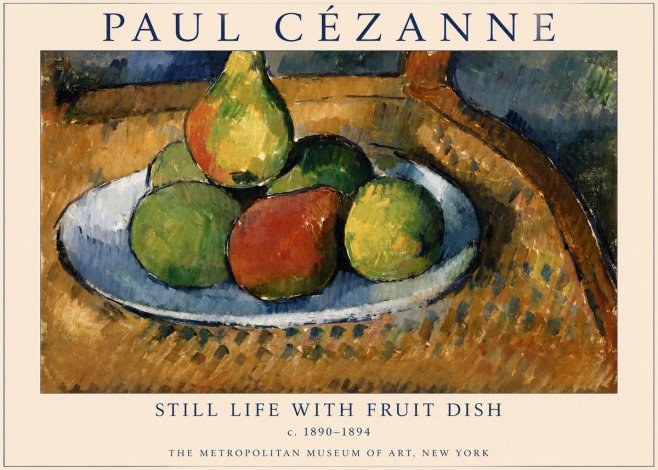 Paul Cézanne Still Life with Fruit Dish No1 - Plakat