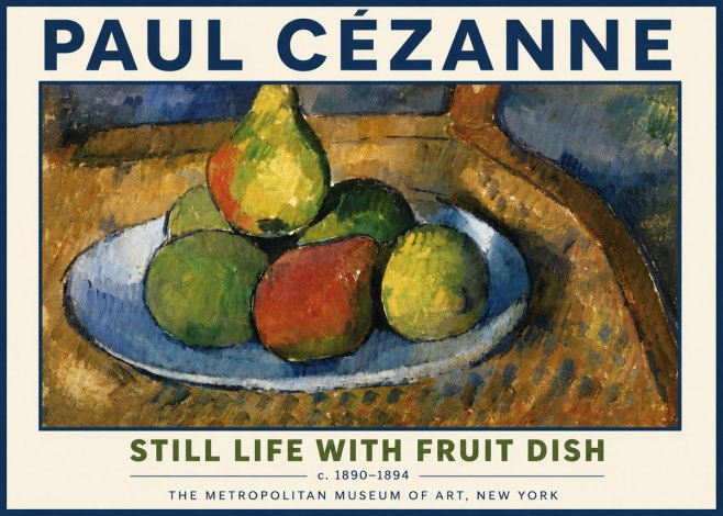 Paul Cézanne Still Life with Fruit Dish No5 - Plakat