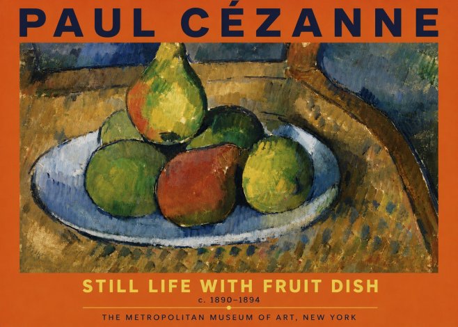 Paul Cézanne Still Life with Fruit Dish No6 - Plakat