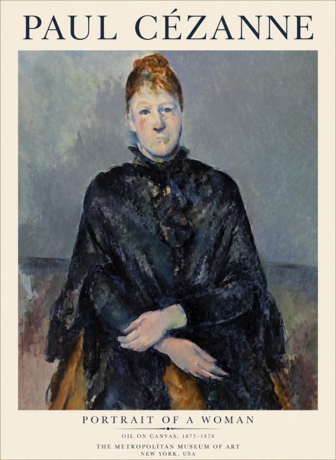 Paul Cézanne Portrait of a Woman I No1 - Plakat