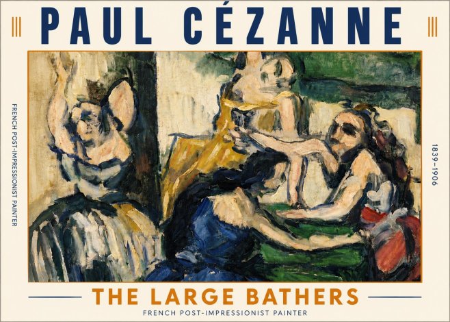Paul Cézanne The Large Bathers II No6 - Plakat