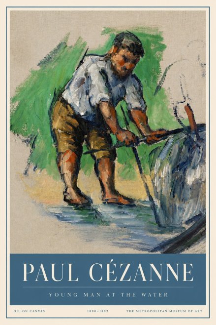 Paul Cézanne Young Man at the Water No3 - Plakat