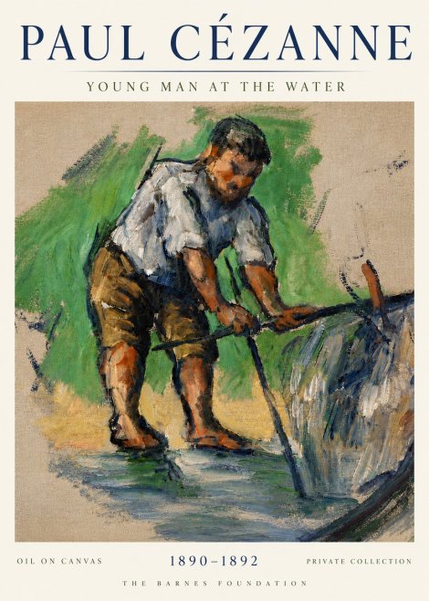 Paul Cézanne Young Man at the Water No6 - Plakat