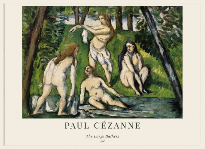 Paul Cézanne The Large Bathers IV No1 - Plakat