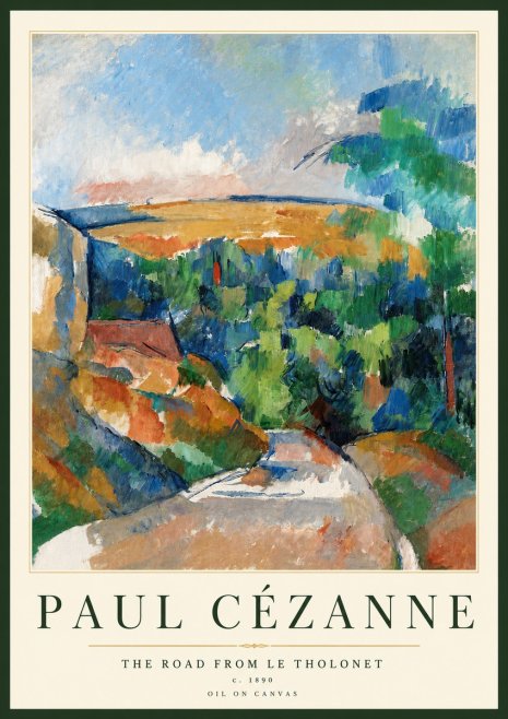 Paul Cézanne The Road from Le Tholonet No3 - Plakat