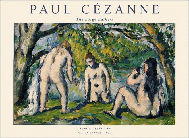 Paul Cézanne The Large Bathers V No1 - Plakat