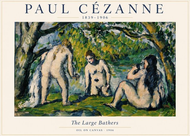 Paul Cézanne The Large Bathers V No3 - Plakat