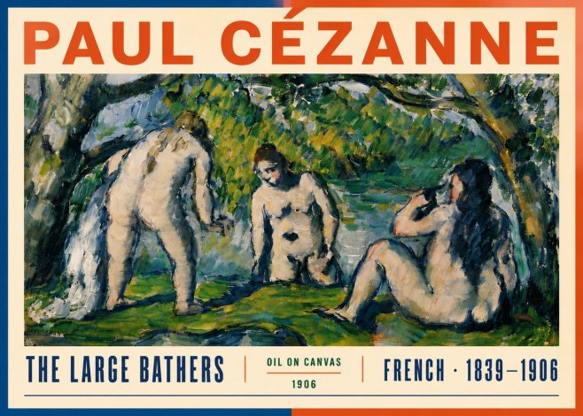 Paul Cézanne The Large Bathers V No6 - Plakat