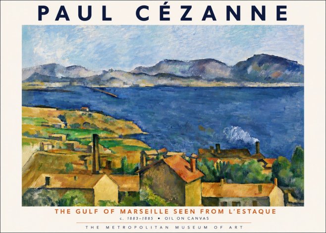 Paul Cézanne The Gulf of Marseille Seen from L'estaque No5 - Plakat