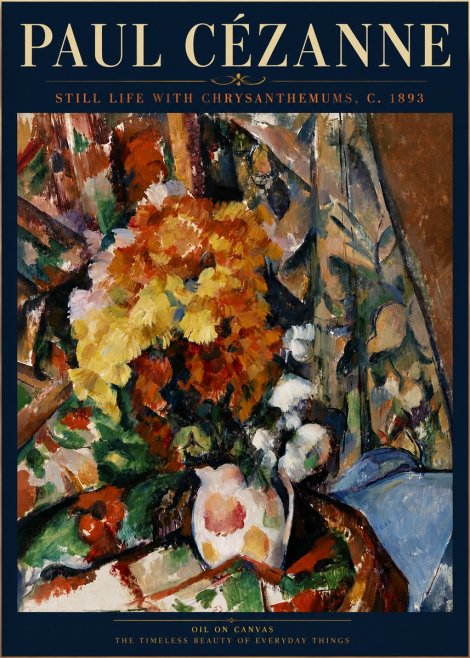 Paul Cézanne Still Life with Chrysanthemums No6 - Plakat