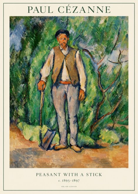 Paul Cézanne Peasant with a Stick No1 - Plakat
