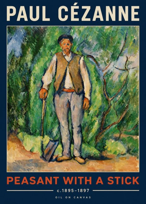 Paul Cézanne Peasant with a Stick No2 - Plakat