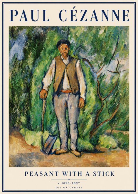 Paul Cézanne Peasant with a Stick No6 - Plakat