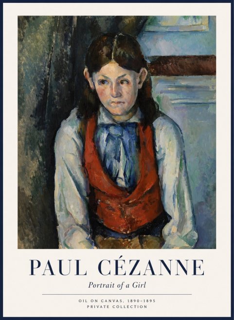 Paul Cézanne Portrait of a Girl No1 - Plakat