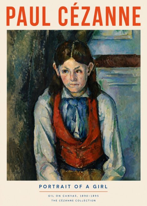Paul Cézanne Portrait of a Girl No4 - Plakat