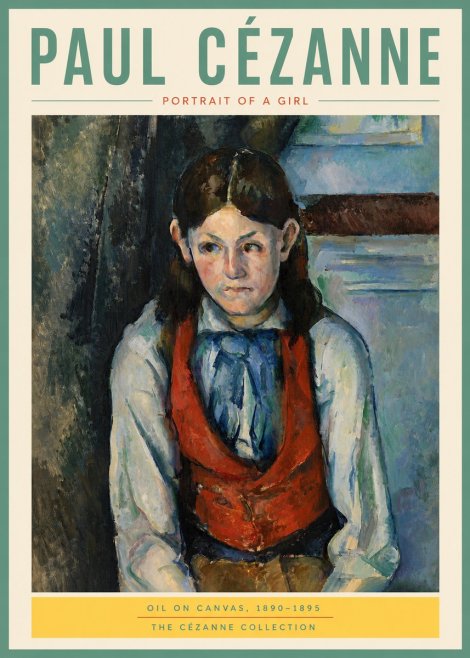 Paul Cézanne Portrait of a Girl No5 - Plakat