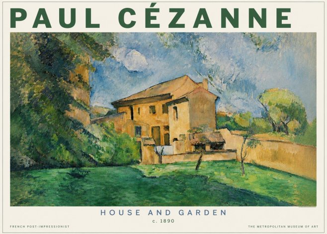 Paul Cézanne House and Garden No3 - Plakat