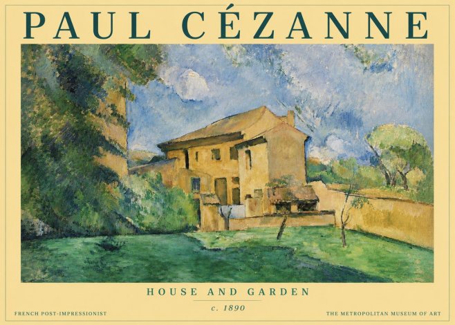 Paul Cézanne House and Garden No4 - Plakat