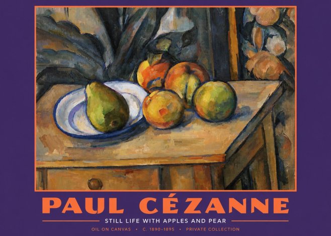 Paul Cézanne Still Life with Apples and Pear No2 - Plakat