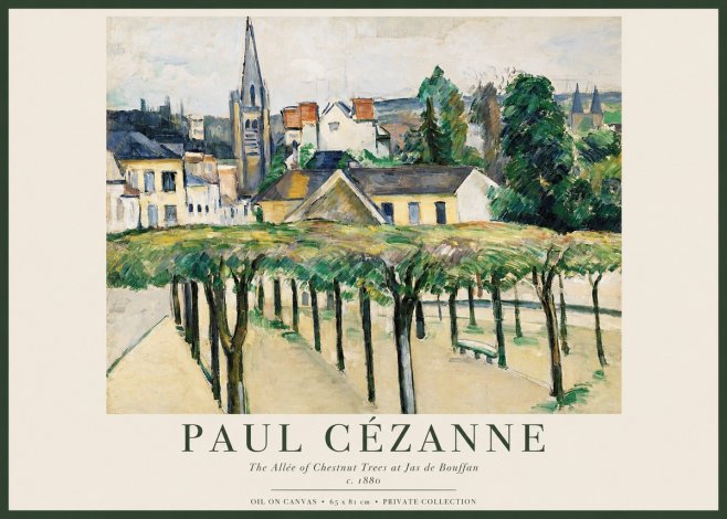 Paul Cézanne The Allée of Chestnut Trees at Jas De Bouffan No1 - Plakat