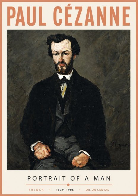 Paul Cézanne Portrait of a Man II No4 - Plakat