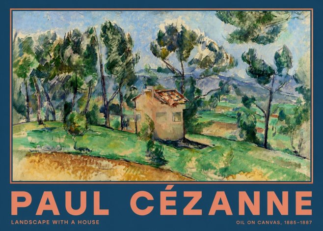 Paul Cézanne Landscape with a House No2 - Plakat