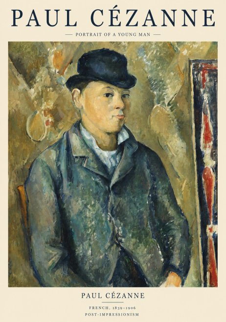 Paul Cézanne Portrait of a Young Man No1 - Plakat