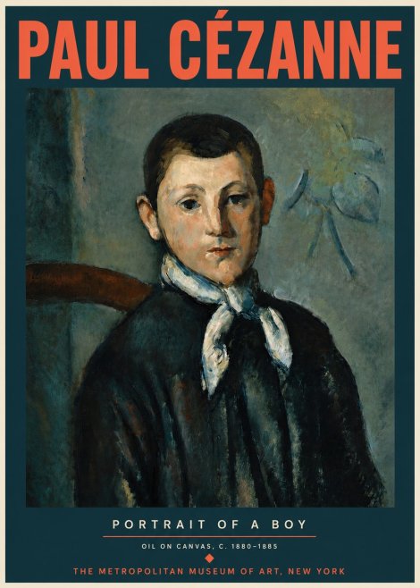 Paul Cézanne Portrait of a Boy No4 - Plakat