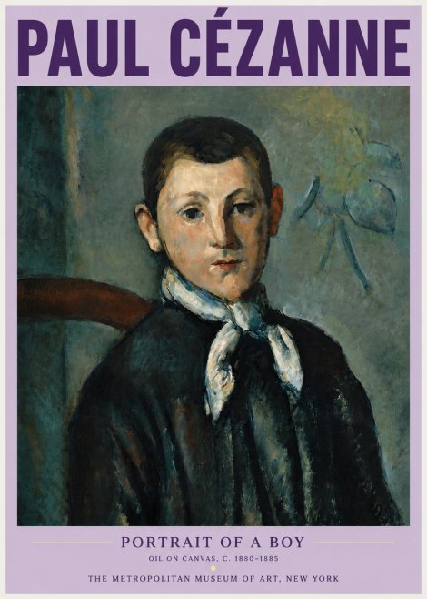 Paul Cézanne Portrait of a Boy No5 - Plakat