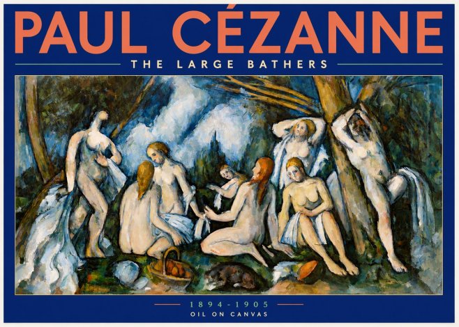 Paul Cézanne The Large Bathers VI No2 - Plakat