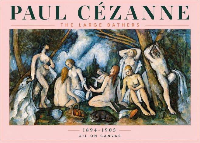 Paul Cézanne The Large Bathers VI No4 - Plakat