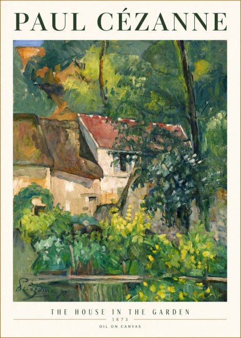 Paul Cézanne The House in the Garden No1 - Plakat