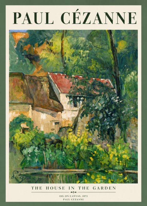 Paul Cézanne The House in the Garden No3 - Plakat