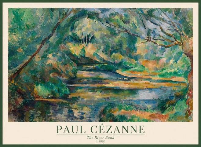 Paul Cézanne The River Bank No1 - Plakat