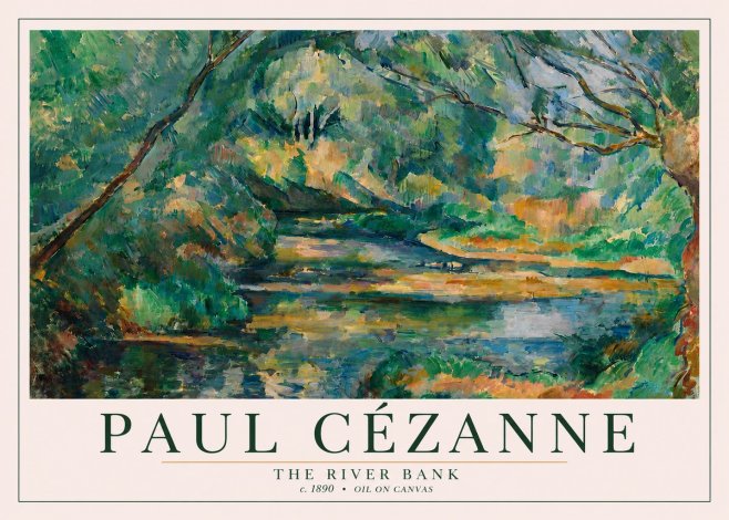 Paul Cézanne The River Bank No3 - Plakat