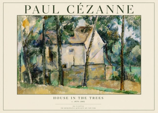 Paul Cézanne House in the Trees No1 - Plakat
