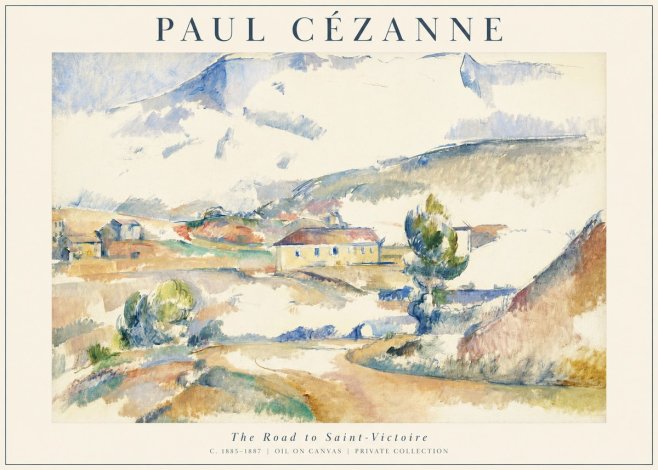 Paul Cézanne The Road to Saint-victoire No1 - Plakat