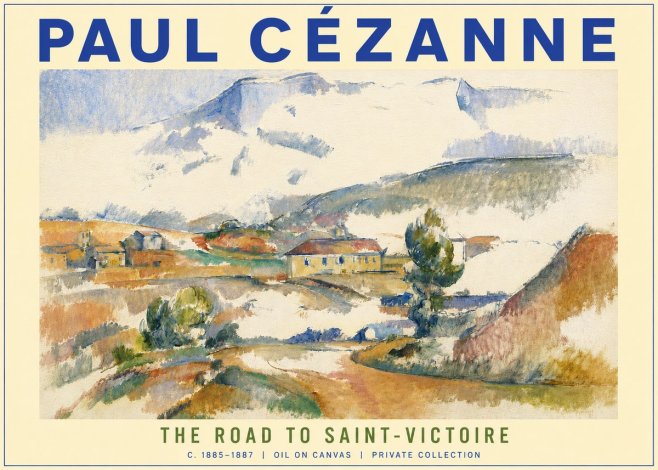 Paul Cézanne The Road to Saint-victoire No3 - Plakat