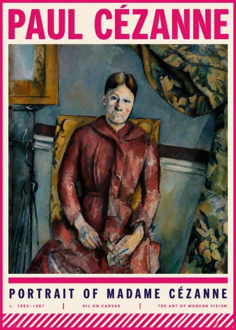 Paul Cézanne Portrait of Madame Cézanne II No4 - Plakat